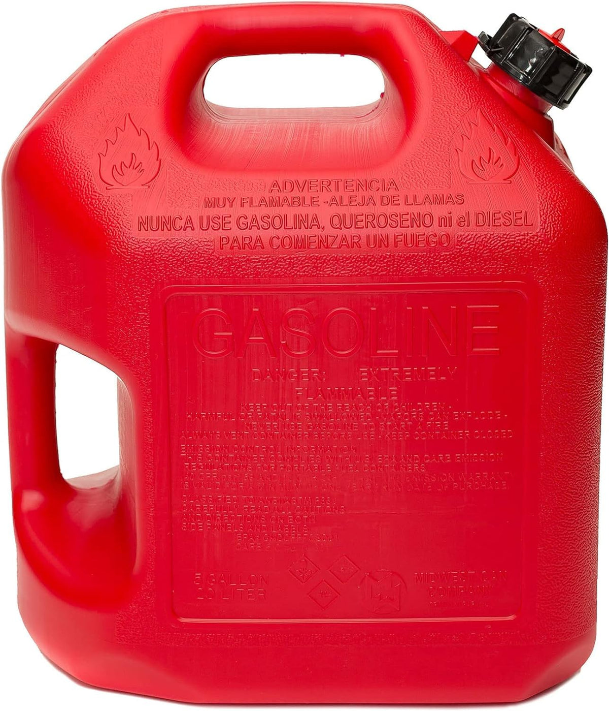 5-Gallon Gas Can Fuel Container with Spout W77877