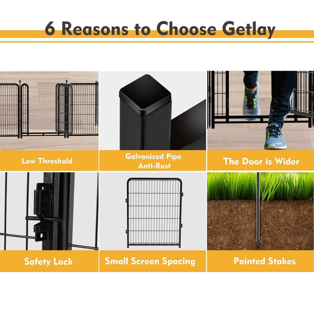 24 inch 16 Panels Metal Dog Playpen X1774