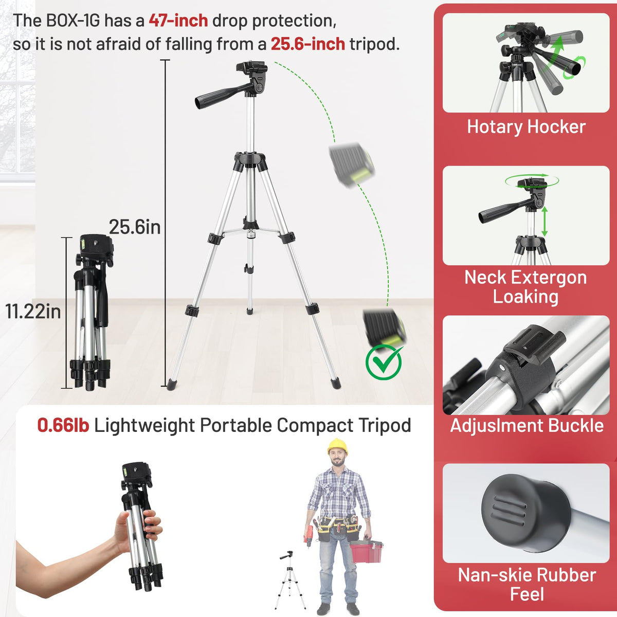 150Ft Red Self Leveling Laser Level with Tripod O9694