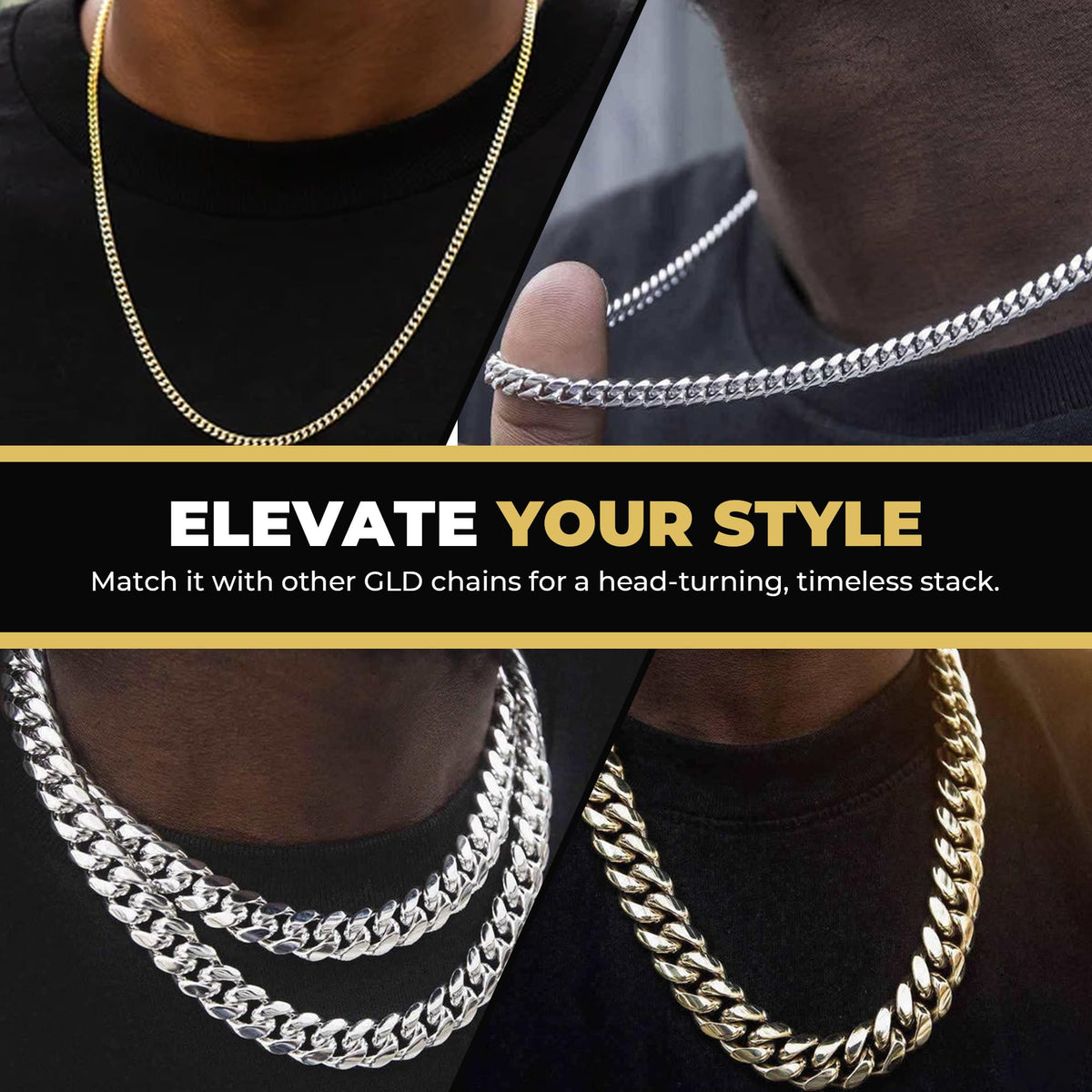 Gold-Plated Micro Cuban Link Chain D823402