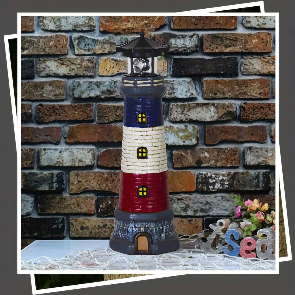 Solar Lighthouse Outdoor Garden Statue P834359