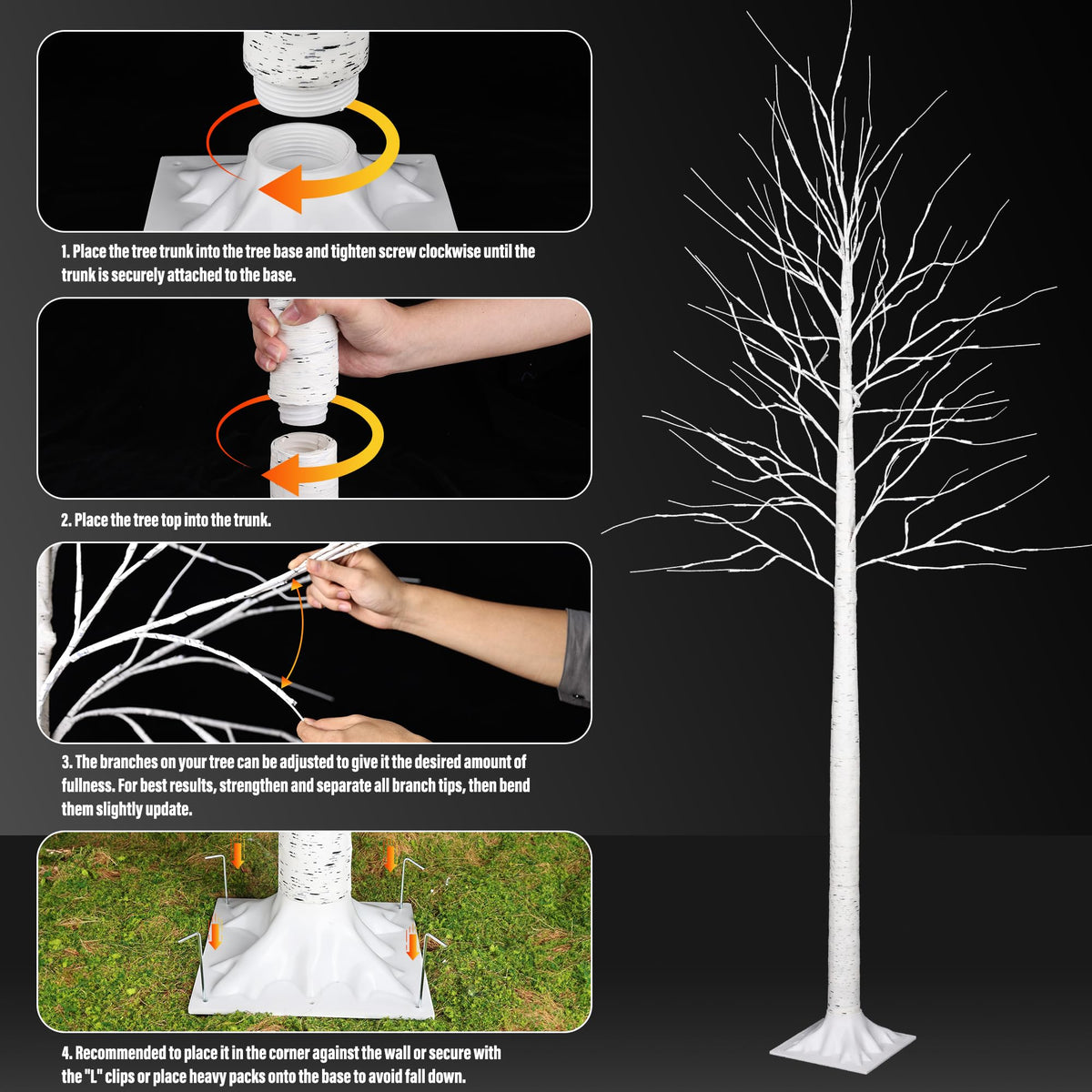 8FT 132LED Prelit Artificial Christmas Tree U3688