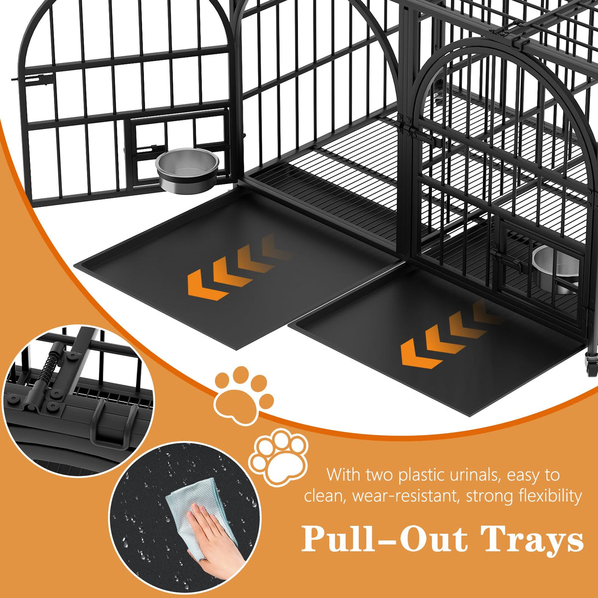 42" Heavy Duty Metal Dog Crate with Divider O8704
