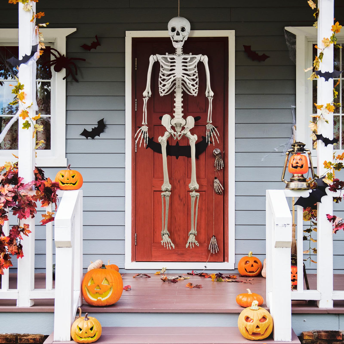 5.4 FT Life Size Posable Skeleton Decoration L590385