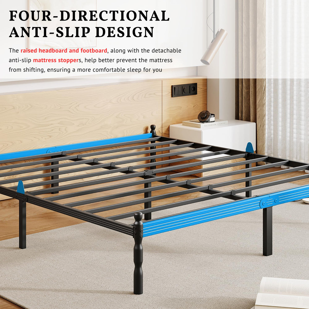 Twin Size 14 Inches Heavy Duty Platform Bed Frame H371396