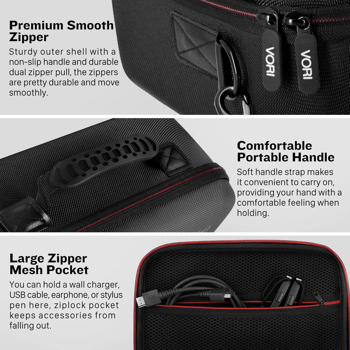 Black Carrying Case with Handle and Shoulder Strap O75540