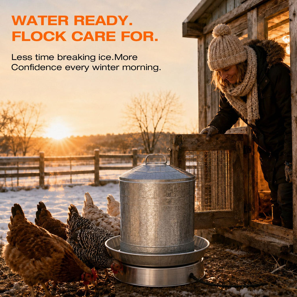 Heated Chicken Waterer 13 Inches H39741