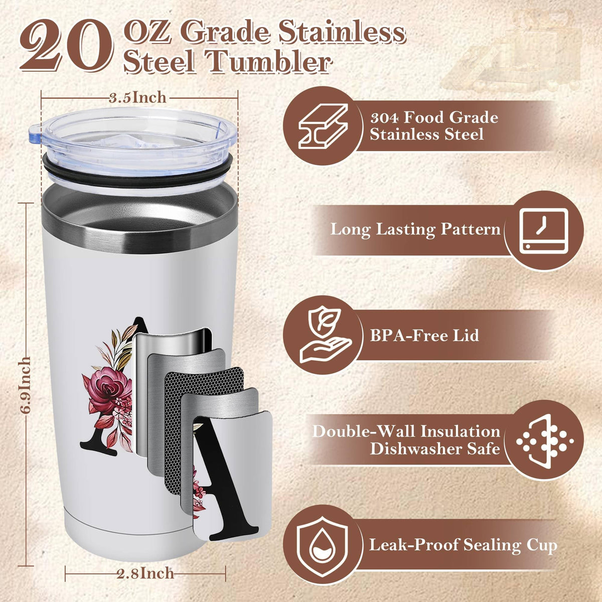 20 Oz Insulated Stainless Steel Travel Mug E74016