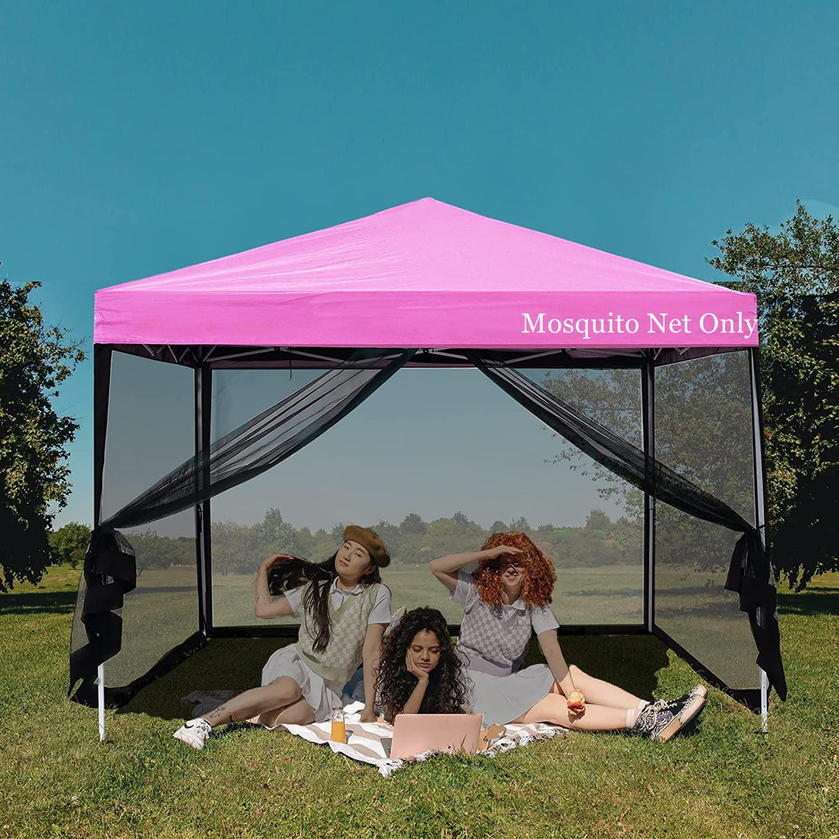 Mosquito Net with Zipper for Camping and Patio Gazebo A7552
