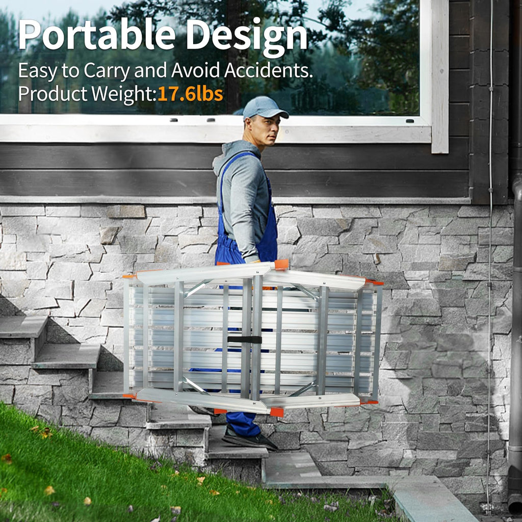 Adjustable Aluminum Folding Work Platform 330 lbs Capacity C477