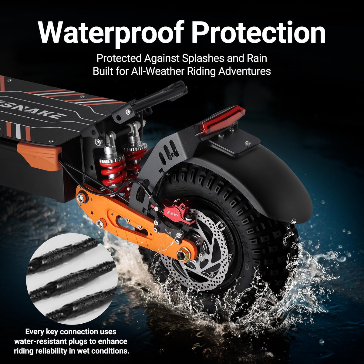 Electric Scooter Dual Motor 5600W 50 MPH 60V 30Ah 11" Tubeless Foldable T6484