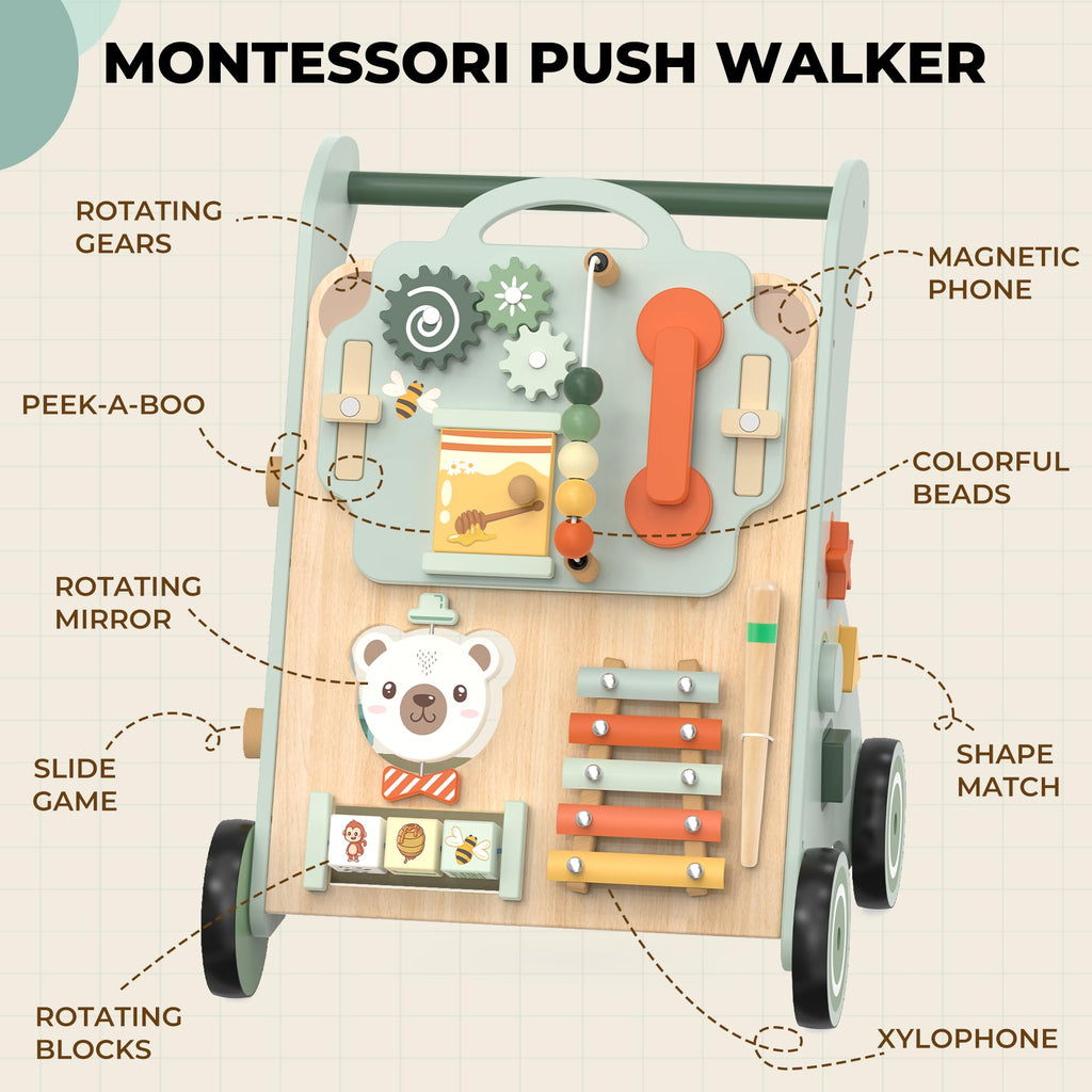 Wooden Sit-to-Stand Baby Walker W58327