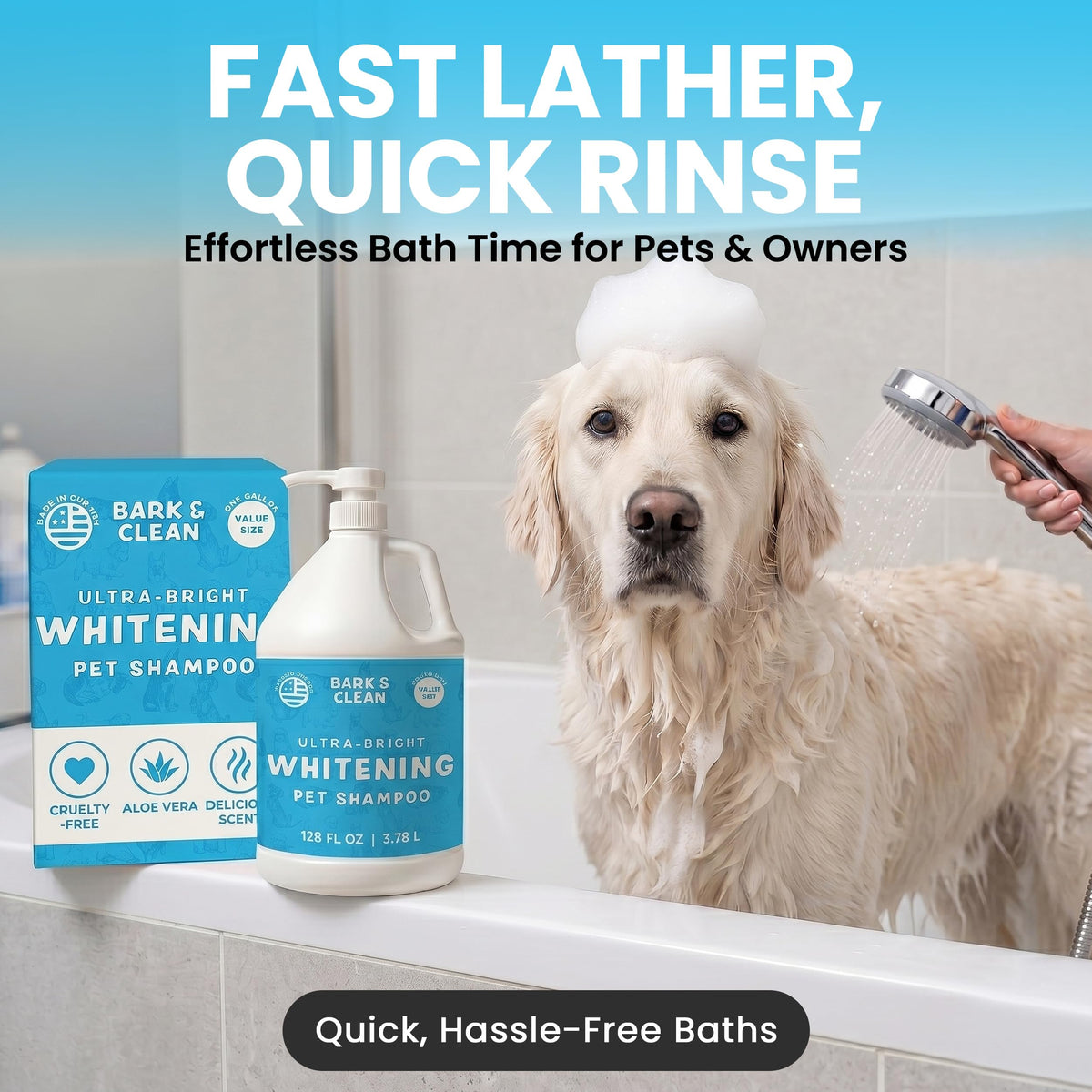 Whitening Dog Shampoo with Pump, 1 Gallon Aloe Coconut S7759