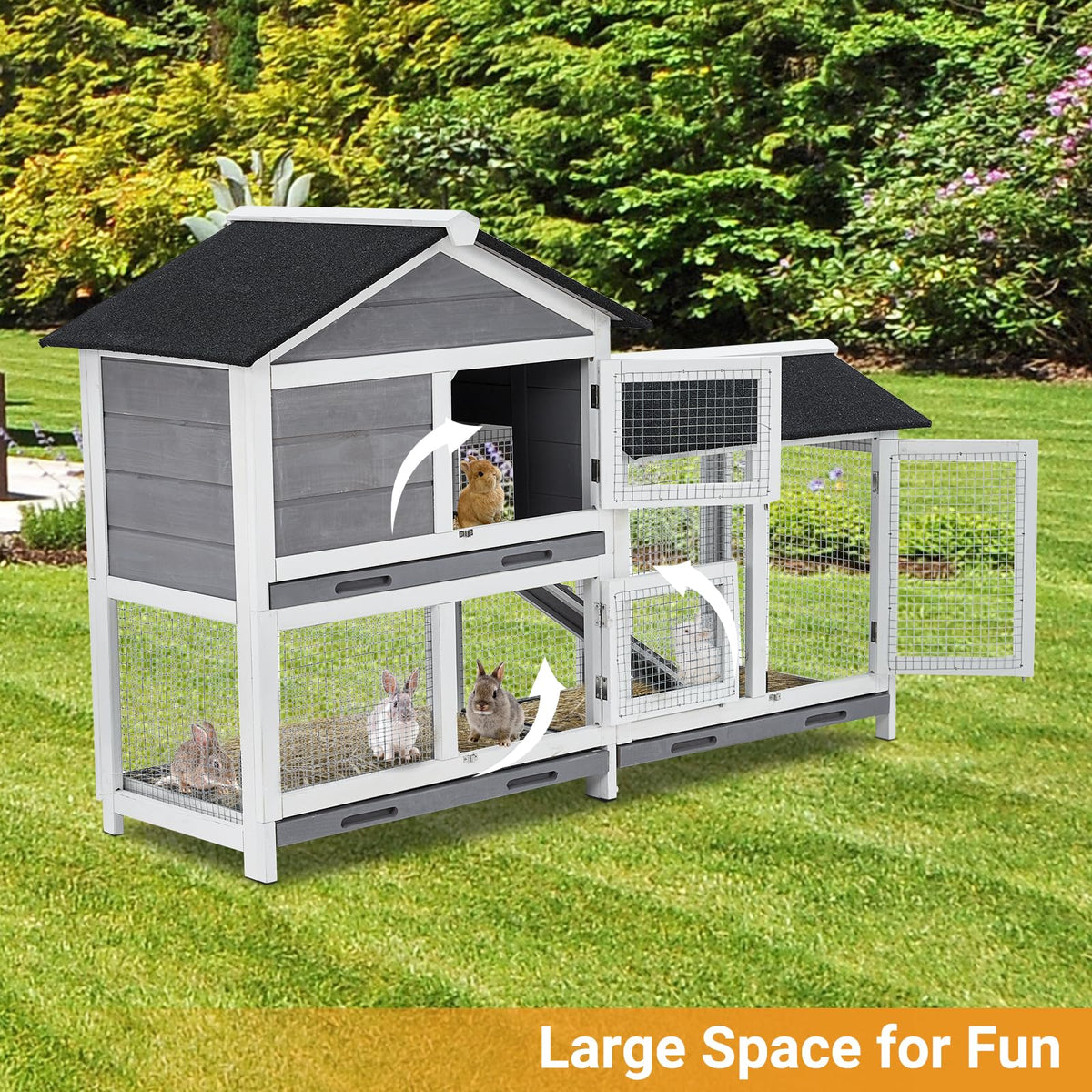 63'' 2-Tier Bunny Hutch F729