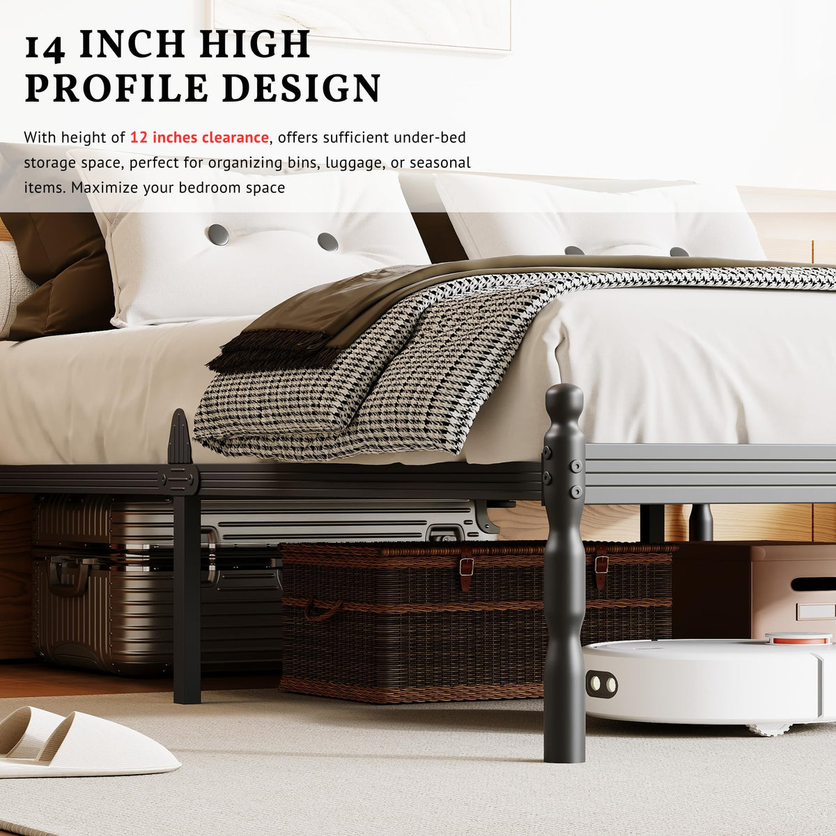 Twin Size 14 Inches Heavy Duty Platform Bed Frame H371396
