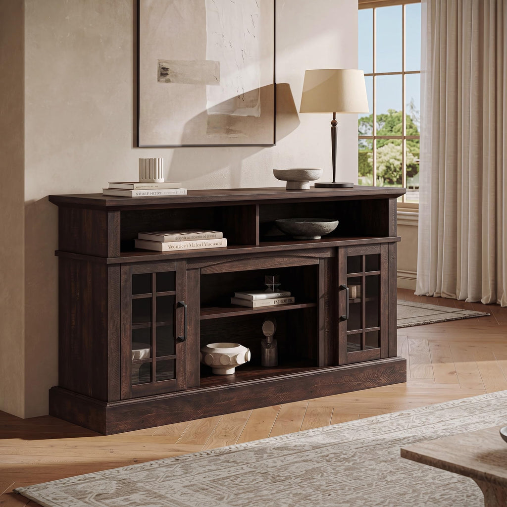 58" Espresso TV Stand & Media Entertainment Center K79844