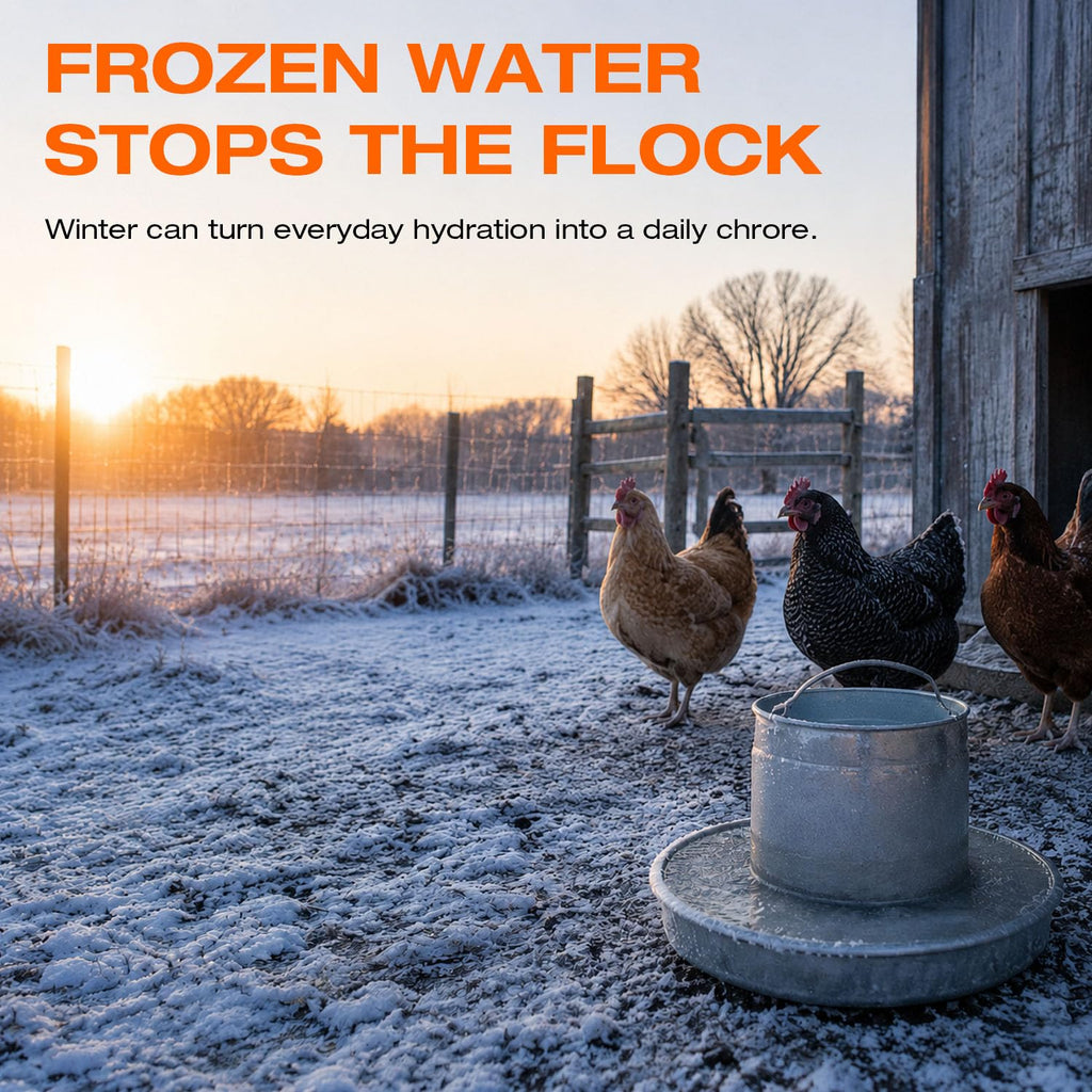 Heated Chicken Waterer 13 Inches H39741