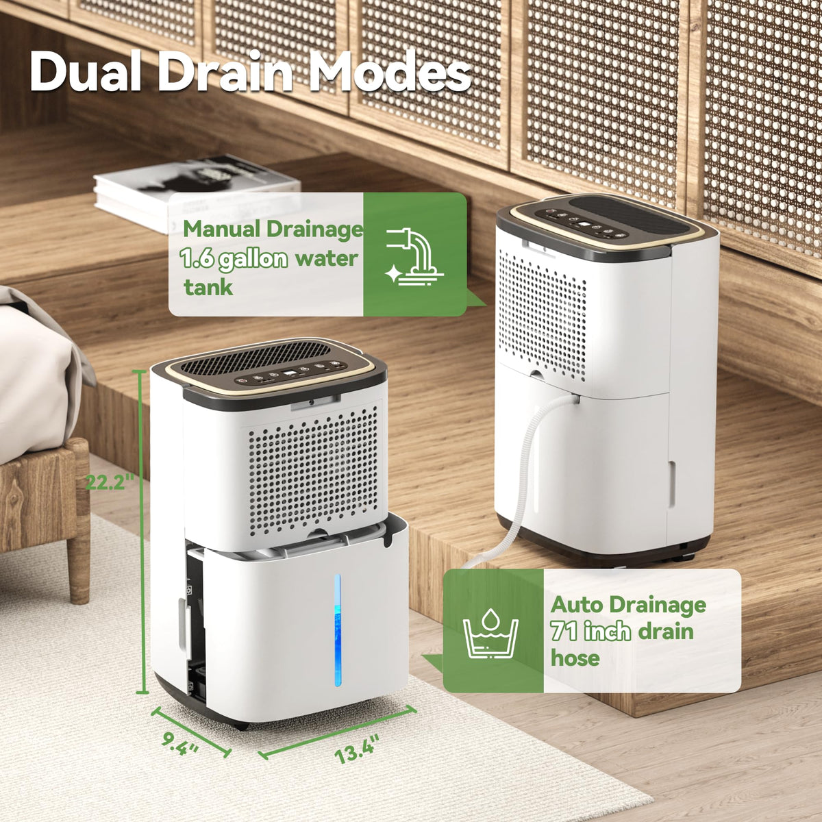 5000 Sq.Ft 50 Pint Dehumidifier with Drain Hose Z8424