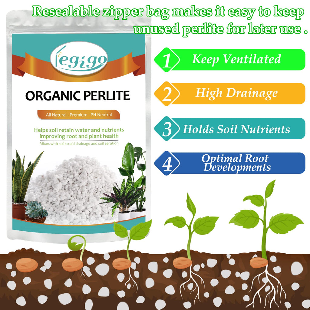 4 Quarts Organic Perlite for Plants O328