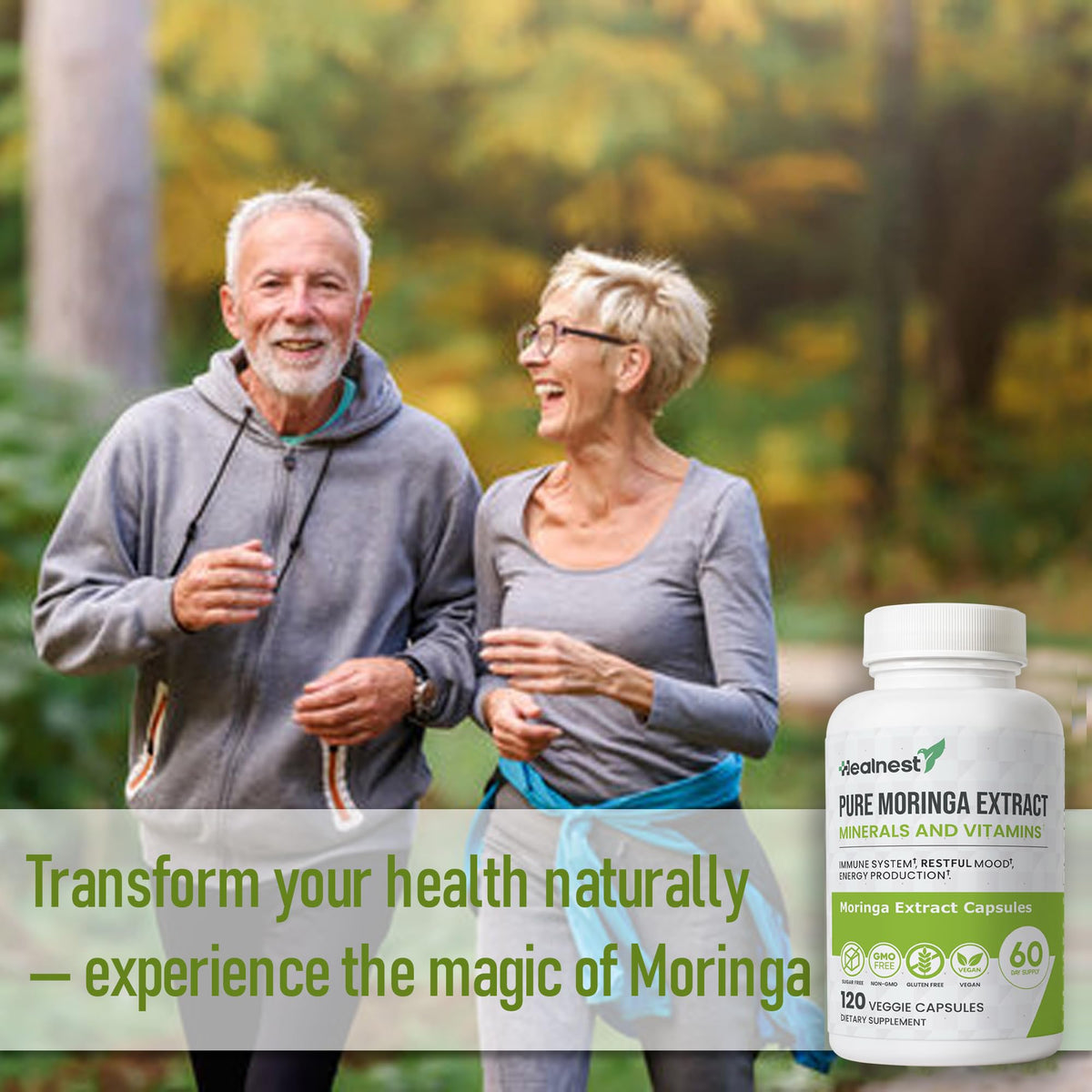 Moringa Extract Capsules 20:1 120 Capsules Vegan E154