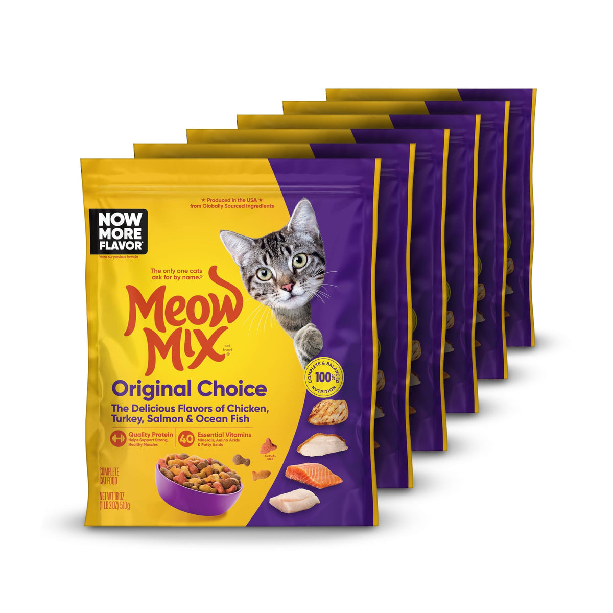 Dry Cat Food 18 oz Pouches M535