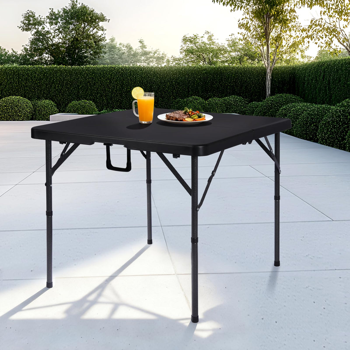 34" Black Folding Card Table Z85522