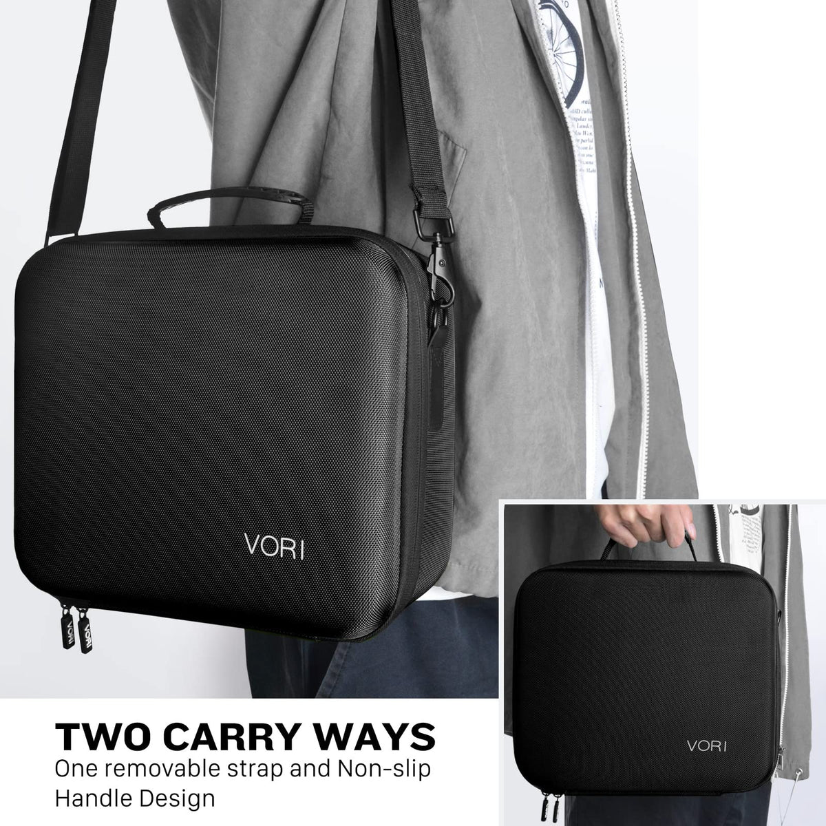 Black Carrying Case with Handle and Shoulder Strap O75540