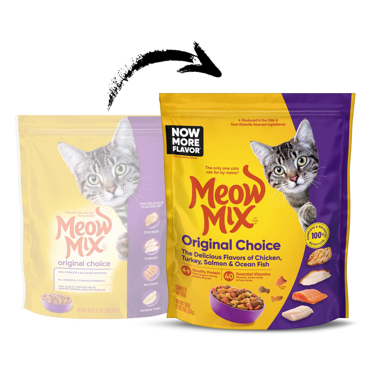 Dry Cat Food 18 oz Pouches M535