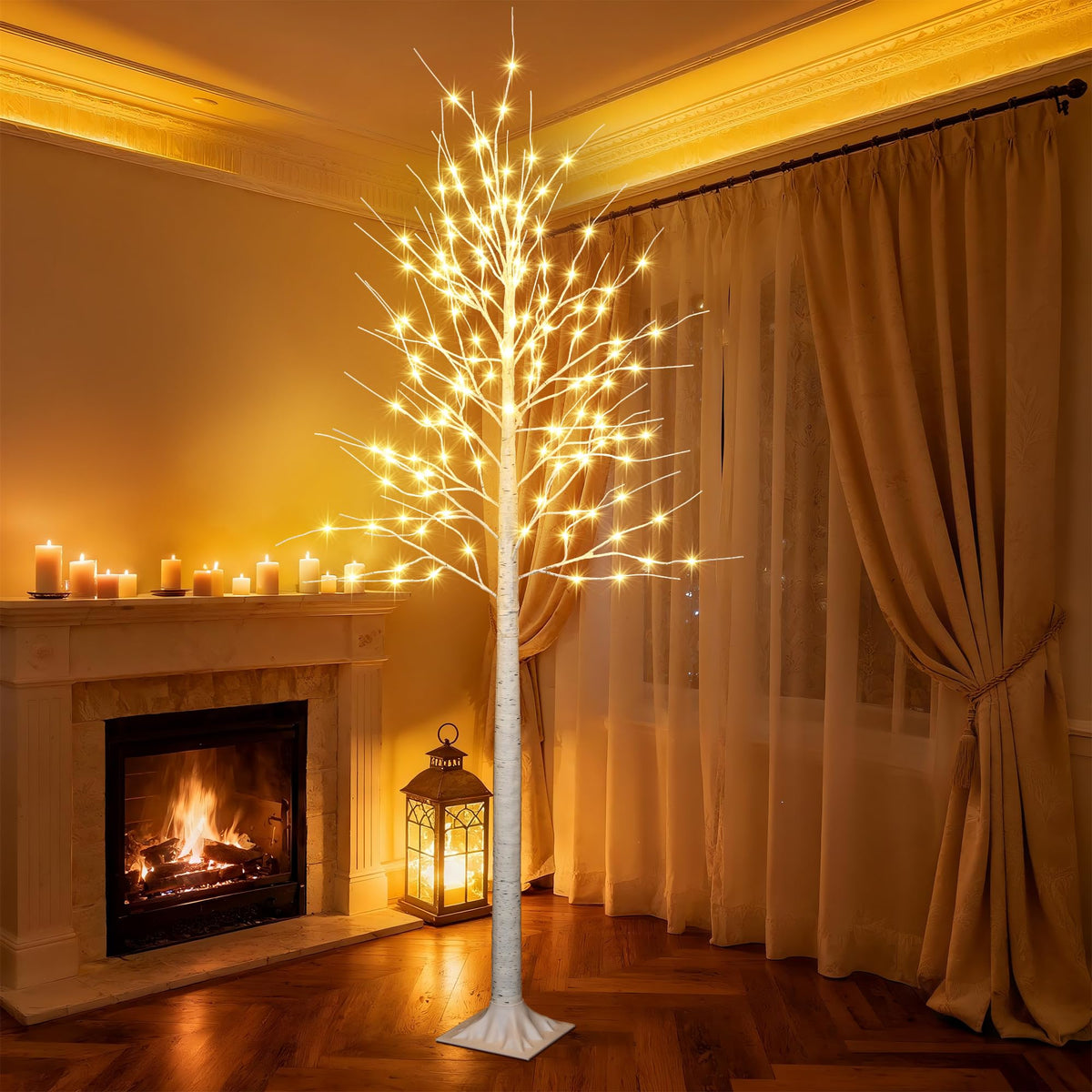 8FT 132LED Prelit Artificial Christmas Tree U3688