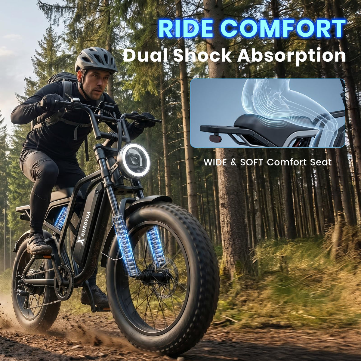 1500W Electric Bike with 48V 15Ah Removable Battery A848