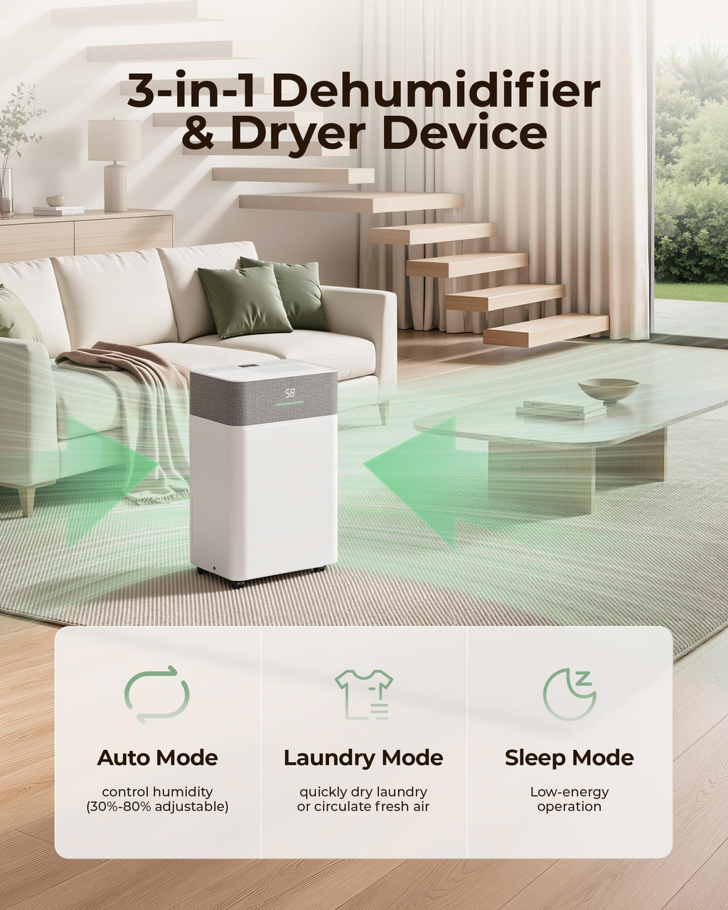 50 Pint Dehumidifier with Drain Hose T685