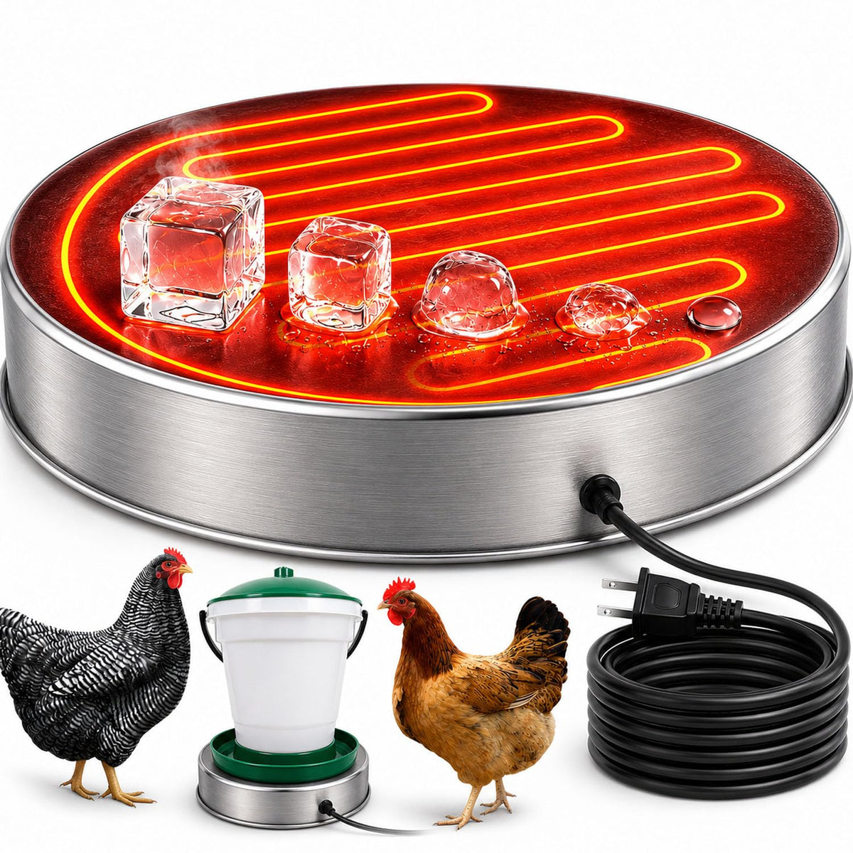 Heated Chicken Waterer 13 Inches H39741