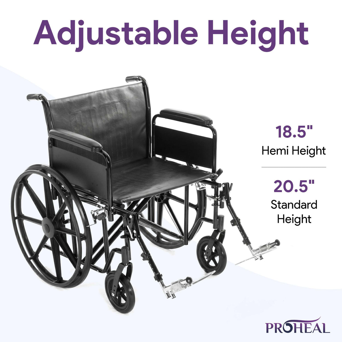 Heavy Duty Bariatric Wheelchair 500lb 24” Seat Width O47163