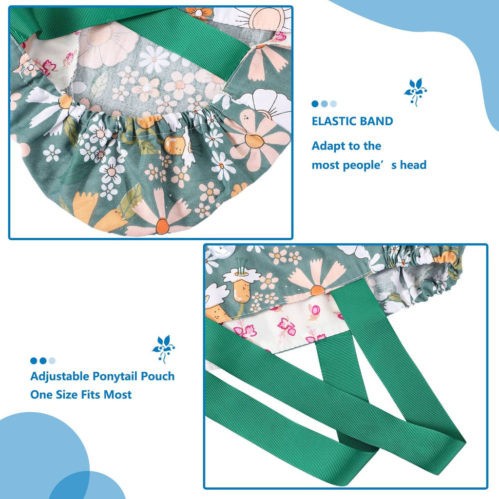 30 Pcs Scrub Caps with Buttons and Ribbon T58469