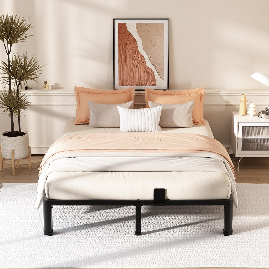 10 Inch Queen Metal Bed Frame with Headboard Z654