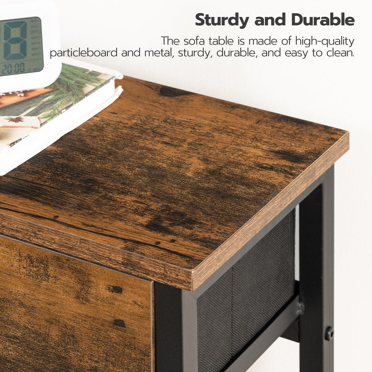 29.5" Narrow Console Table with 2 Fabric Drawers V270