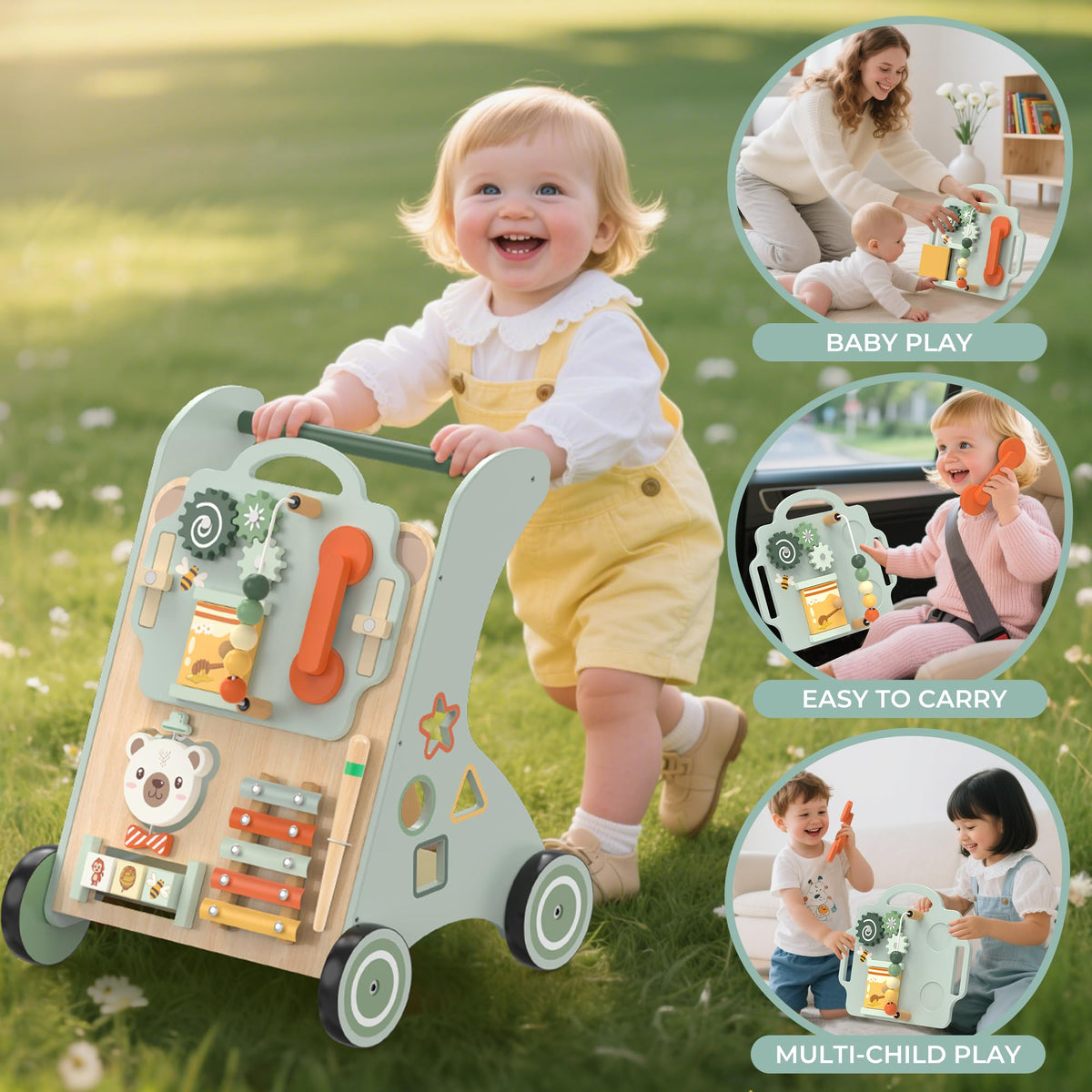 Wooden Sit-to-Stand Baby Walker W58327