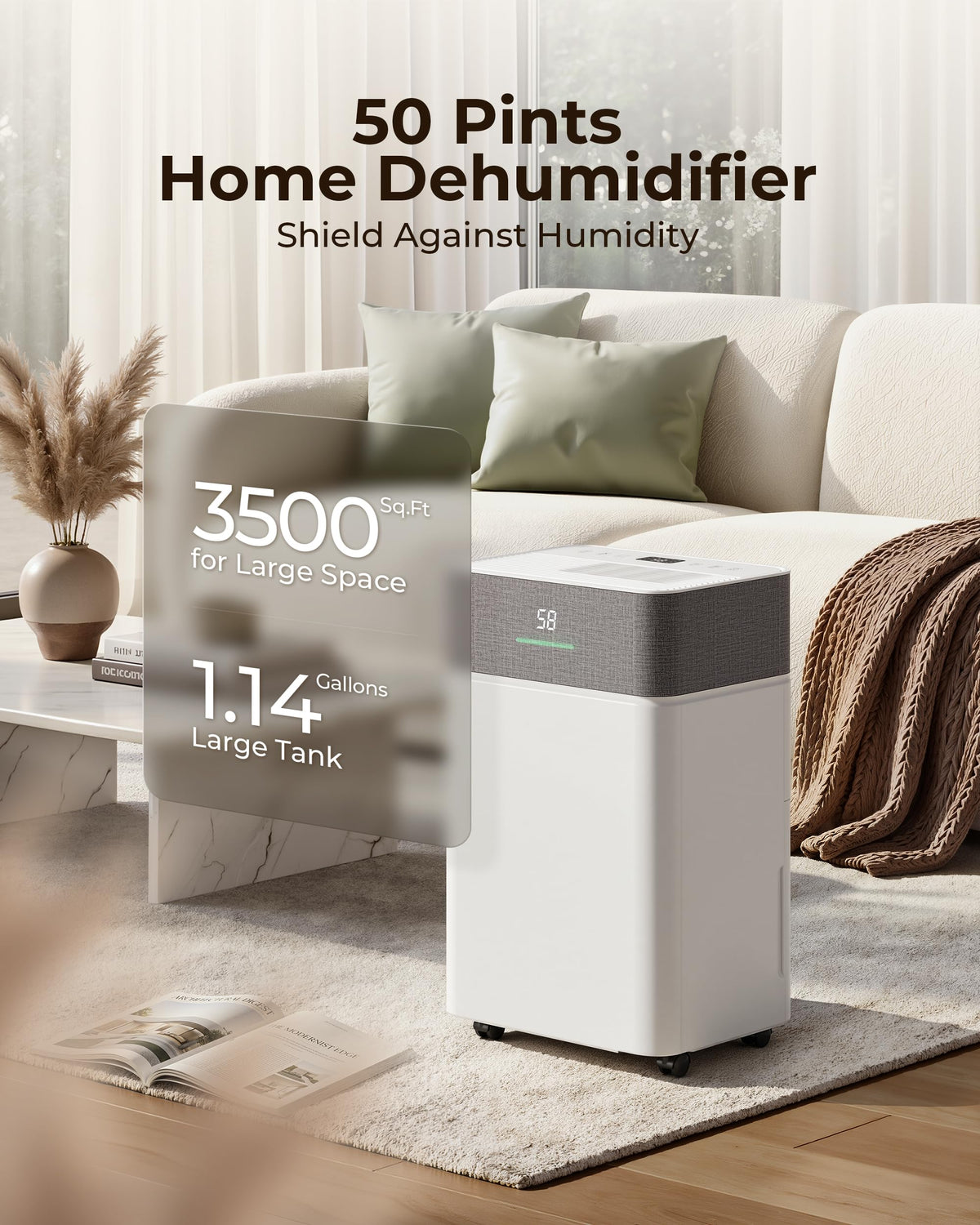 50 Pint Dehumidifier with Drain Hose T685