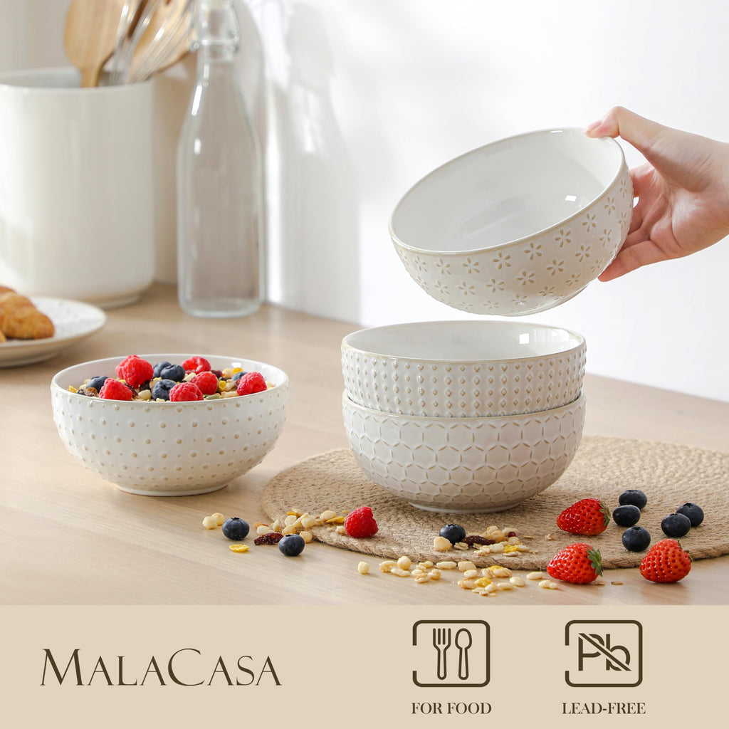 30 Ounce Ceramic Soup Bowls Set of 4 O875