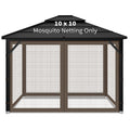 10x10 ft Coffee Gazebo Replacement Mosquito Netting U868