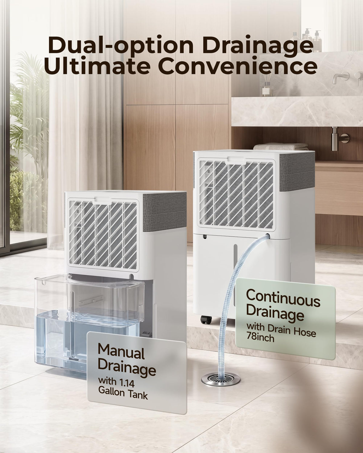 50 Pint Dehumidifier with Drain Hose T685