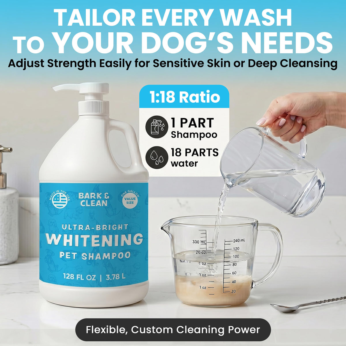 Whitening Dog Shampoo with Pump, 1 Gallon Aloe Coconut S7759