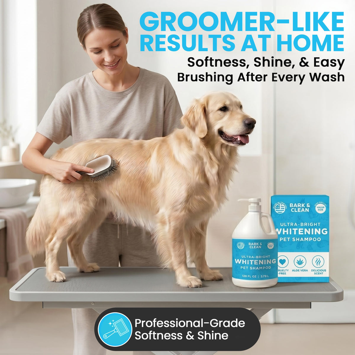 Whitening Dog Shampoo with Pump, 1 Gallon Aloe Coconut S7759