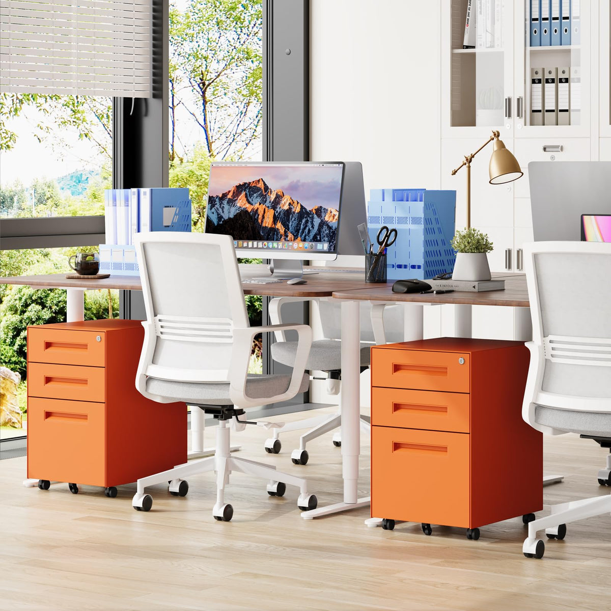 3 Drawer Metal Rolling File Cabinet U518