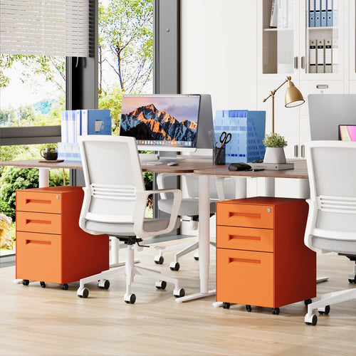 3 Drawer Metal Rolling File Cabinet U518
