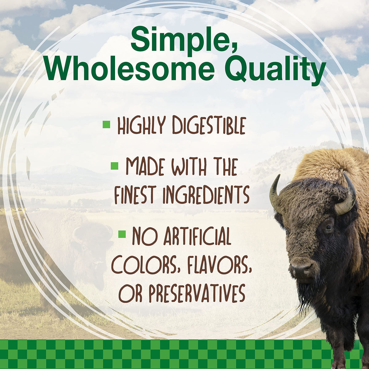 Bison Flavor Medium Dog Treats 2 Count W528264