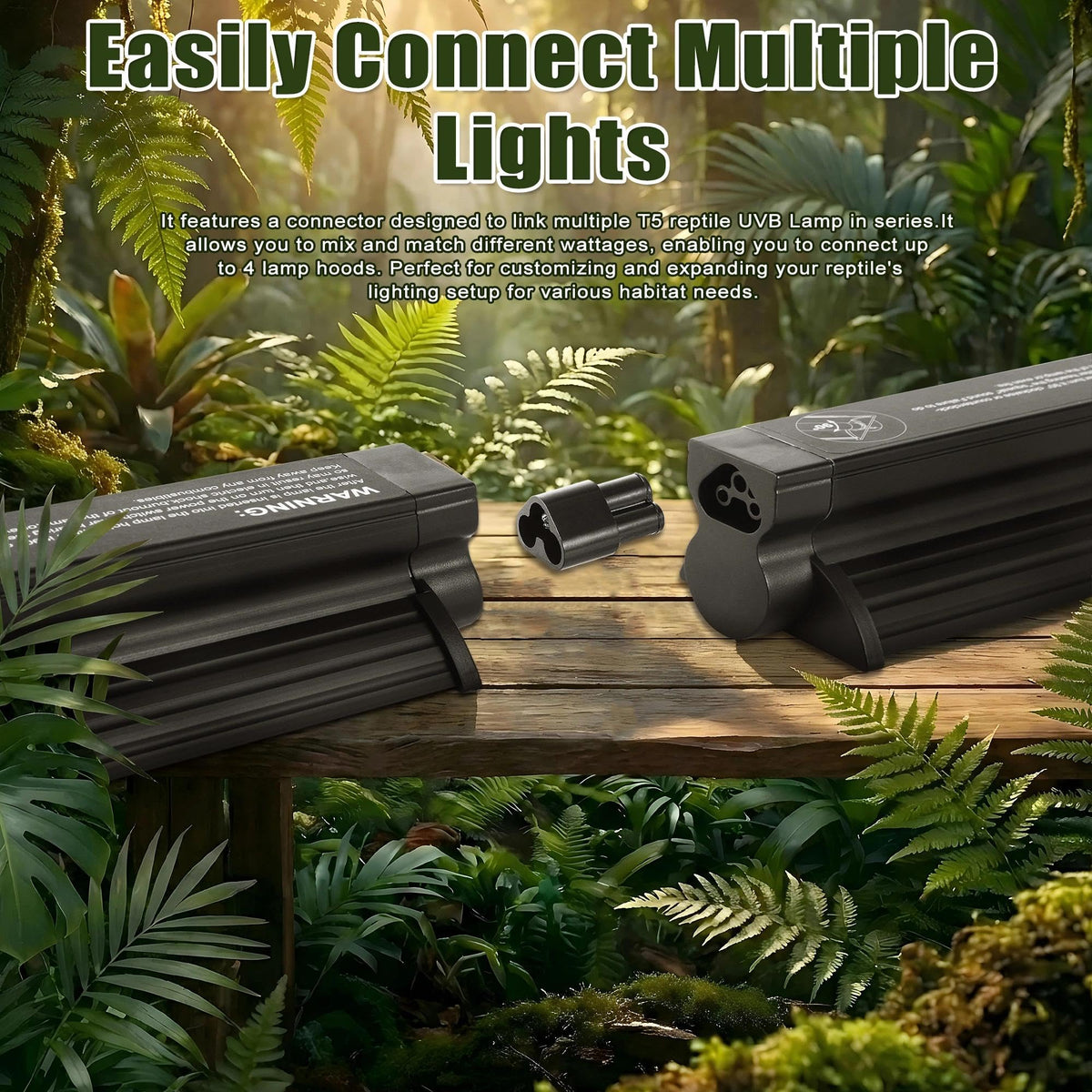 22.6" 14W 5.0 UVB Reptile Light Kit J8190