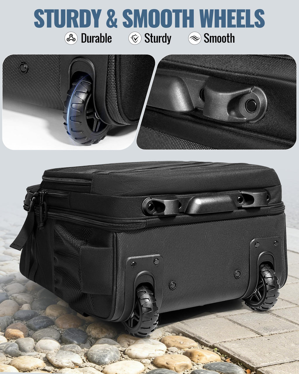 17 Inch Rolling Tactical Laptop Backpack with Wheels W49268