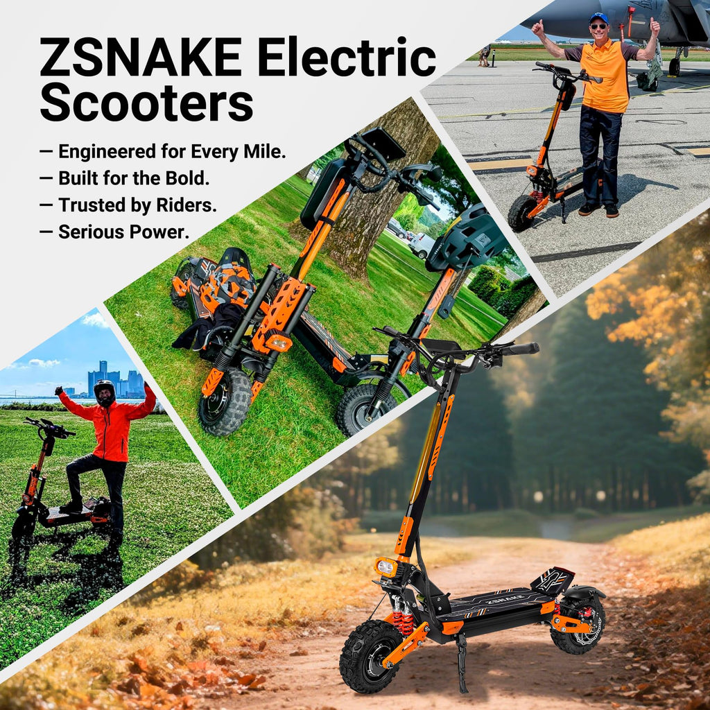 Electric Scooter Dual Motor 5600W 50 MPH 60V 30Ah 11" Tubeless Foldable T6484